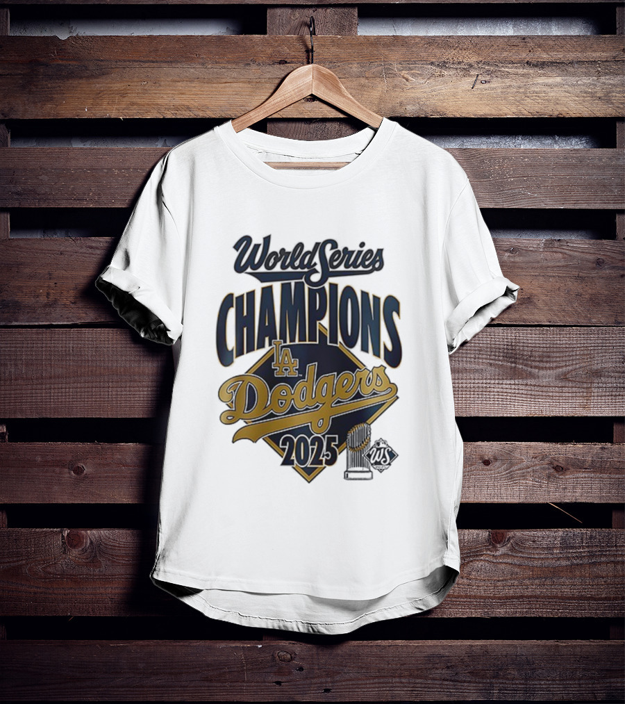 Los Angeles Dodgers 2025 World Series Champions Team Signature T-Shirt