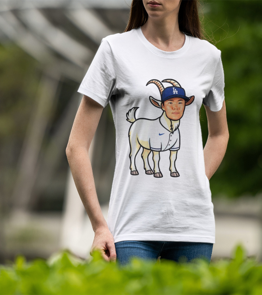 Los Angeles Dodgers Yoshinobu Yamamoto Goat MVP LA Cap T-Shirt