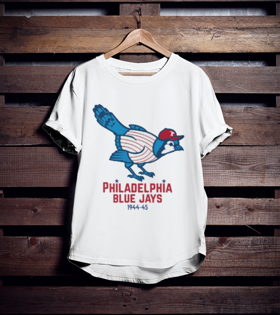 Philadelphia Blue Jays 1944-1945 Mascot Collaboration Phillies Blue Jays T-Shirt