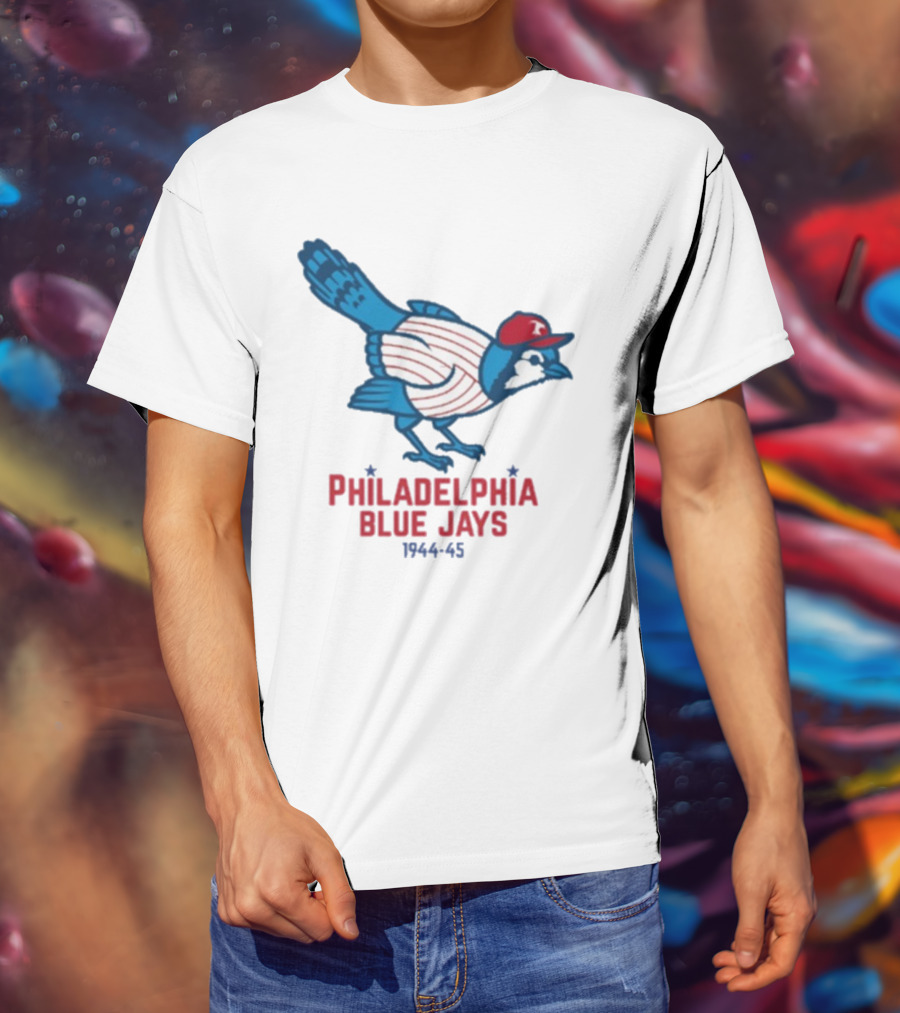 Philadelphia Blue Jays 1944-1945 Mascot Collaboration Phillies Blue Jays T-Shirt
