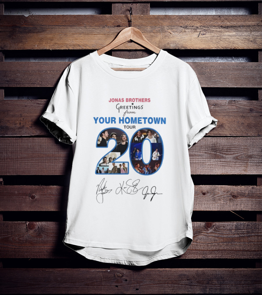 Jonas Brothers Greetings From Your Hometown Tour 2025 20 Signature T-Shirt