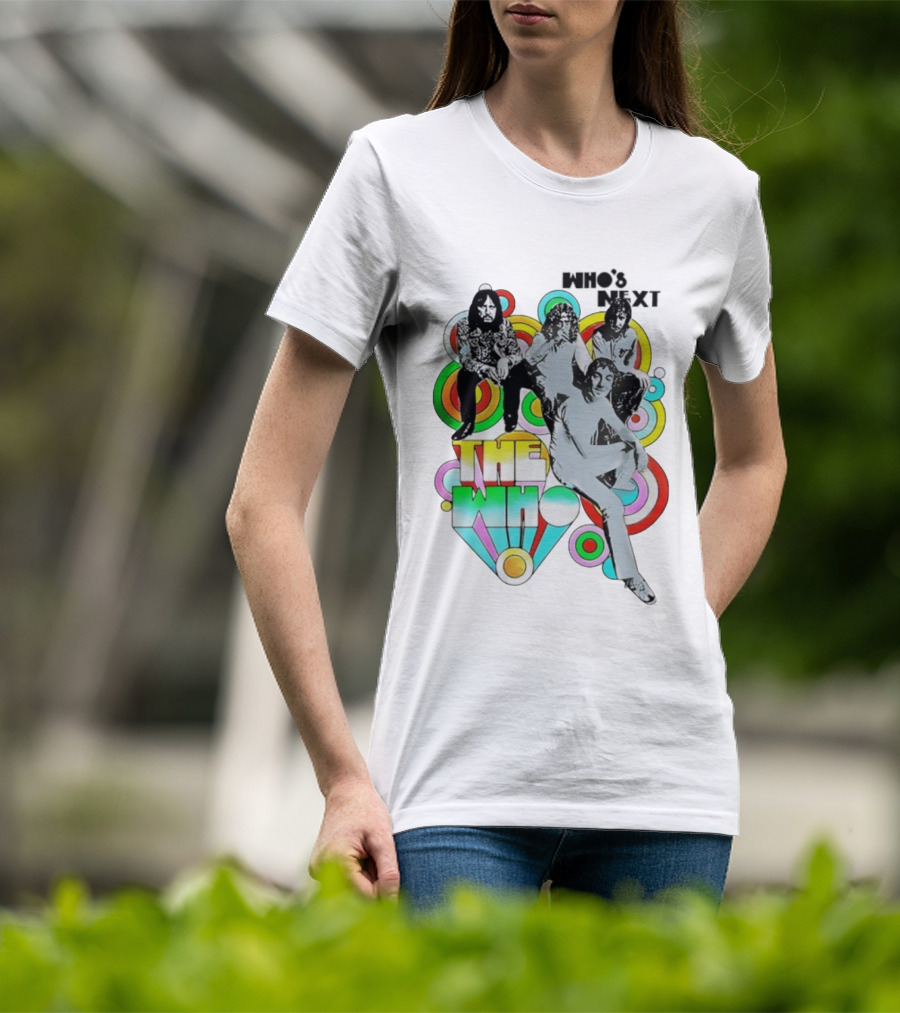 The Who Who's Next Band Members Psychedelic Circles T-Shirt