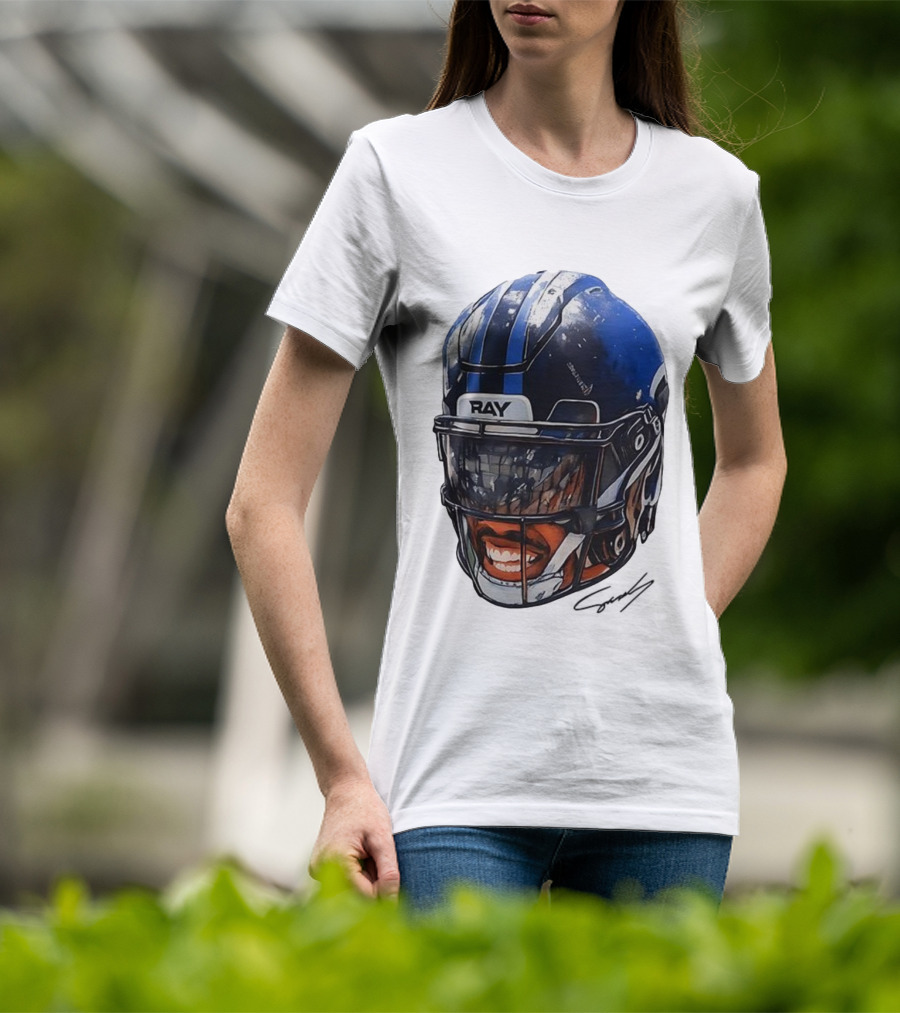 Zay Flowers Big Face Helmet Ravens Football T-Shirt
