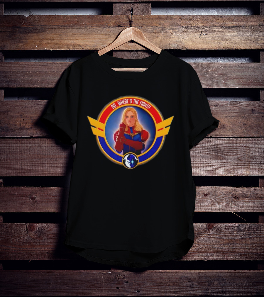 Carol Danvers Captain Marvel So Where’s The Fight Iconic Hero Symbol T-Shirt