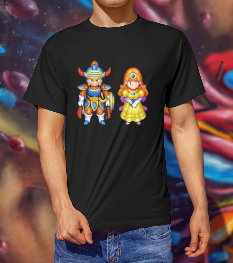 Dragon Quest I & II HD-2D Remake Hero And Princess Character Graphics T-Shirt