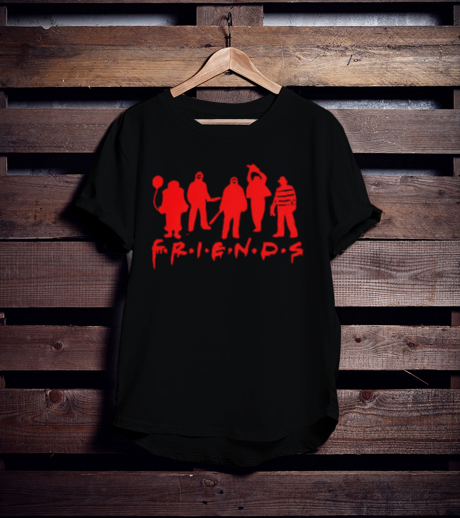 FRIENDS Halloween Horror Characters Silhouettes T-Shirt