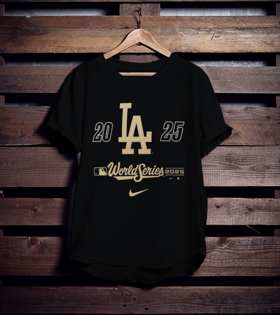 Los Angeles Dodgers 2025 World Series Nike Participant LA Logo T-Shirt