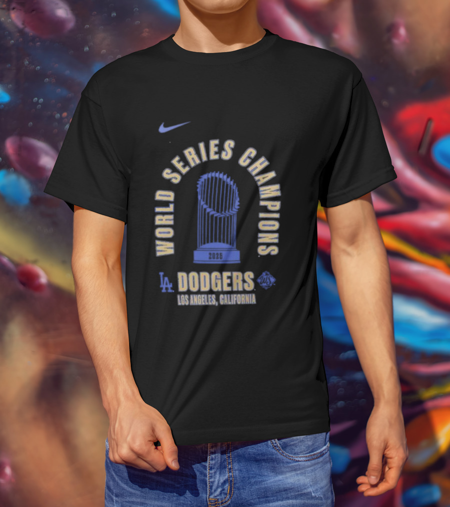 Nike Los Angeles Dodgers 2025 World Series Champions California T-Shirt