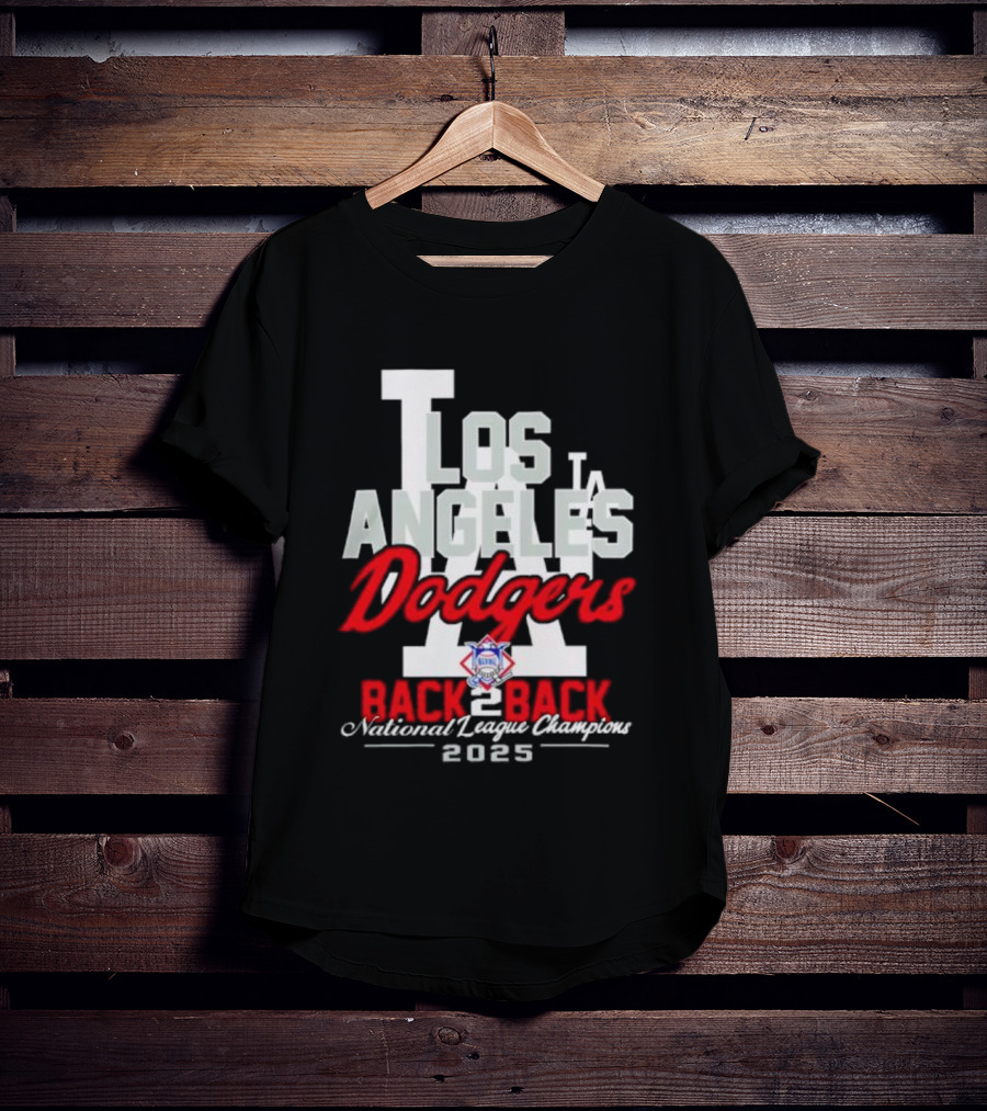 Los Angeles Dodgers Back 2 Back National League Champions 2025 T-Shirt