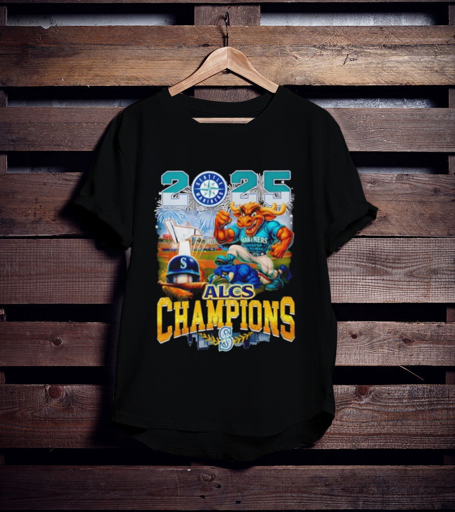 Seattle Mariners 2025 ALCS Champions American League Series MLB Mascot T-Shirt