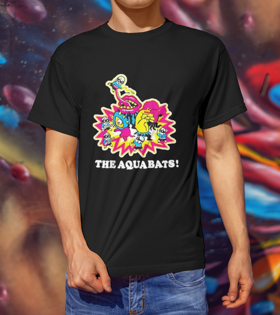 The Aquabats Cartoon Explosion Versus Battle Scene T-Shirt