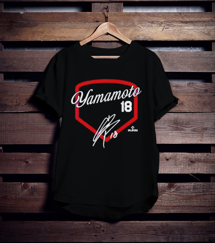 Yamamoto 18 Los Angeles Baseball Signature Design T-Shirt