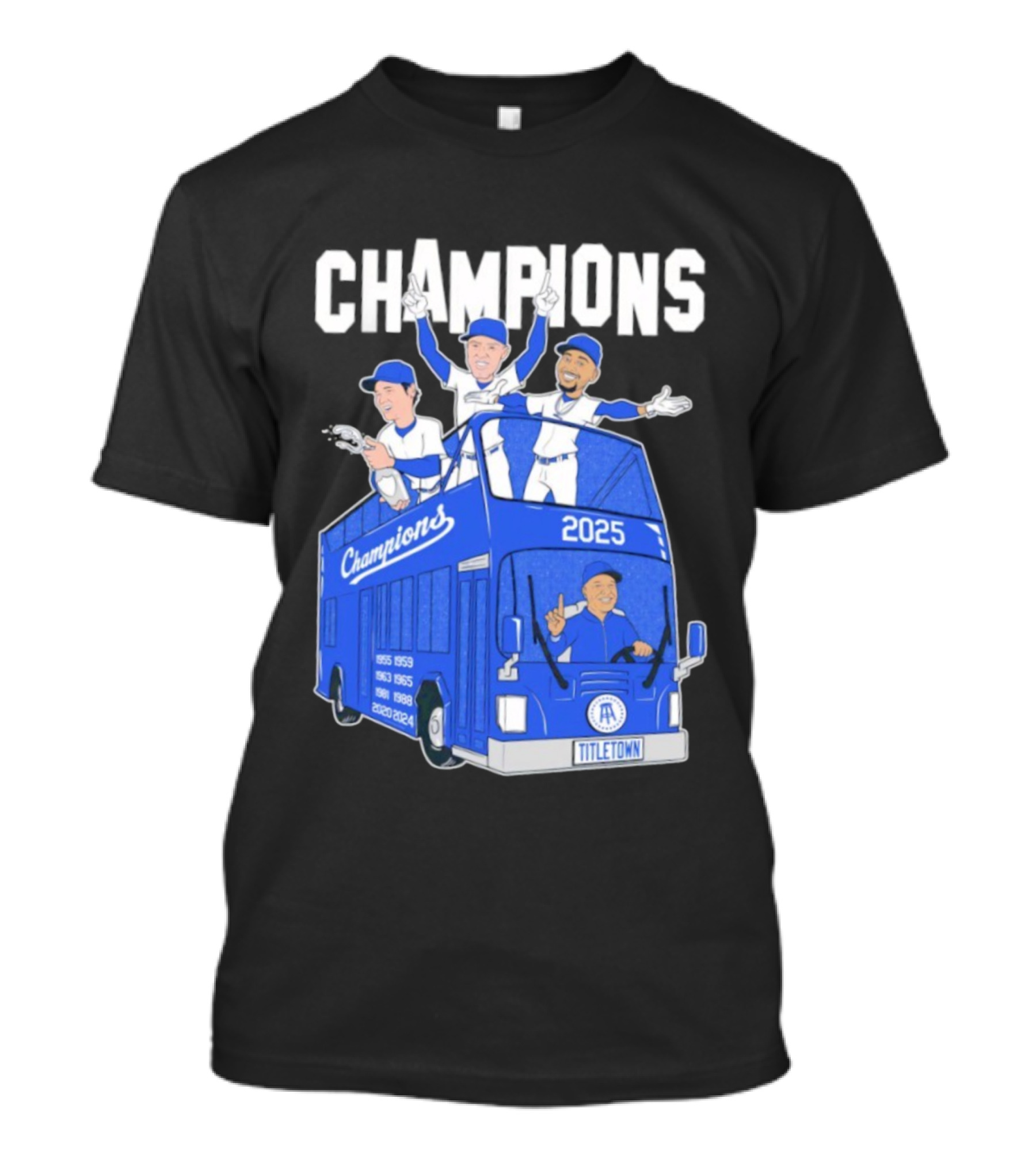 Los Angeles Dodgers Champions 2025 Yoshinobu Yamamoto Shohei Ohtani Mookie Betts Titletown T-Shirt