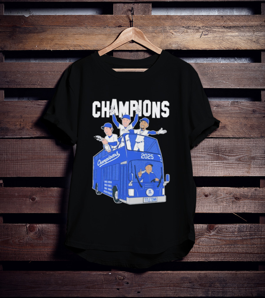 Los Angeles Dodgers Champions 2025 Yoshinobu Yamamoto Shohei Ohtani Mookie Betts Titletown T-Shirt