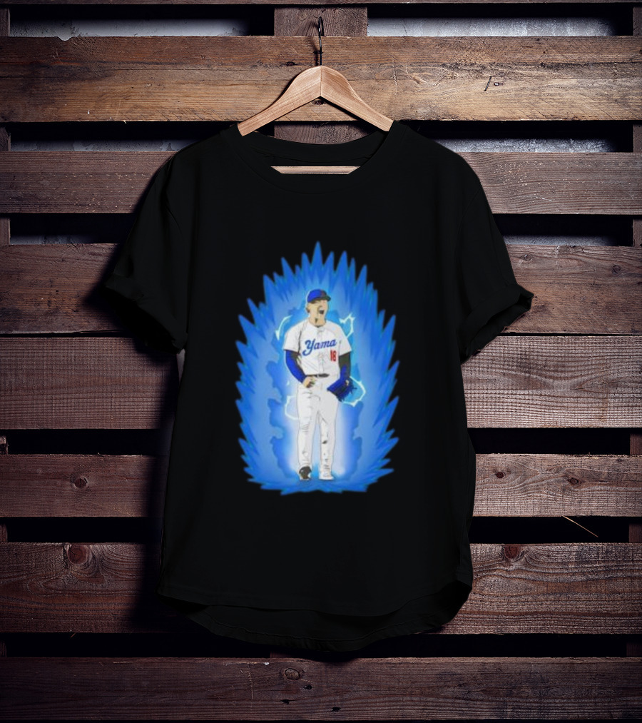 Yoshinobu Yamamoto Super Saiyan Yama 18 Los Angeles Dodgers T-Shirt