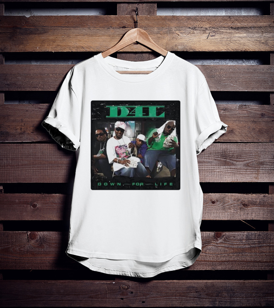 D4L Down For Life Album Cover Crew With Money And Bling T-Shirt