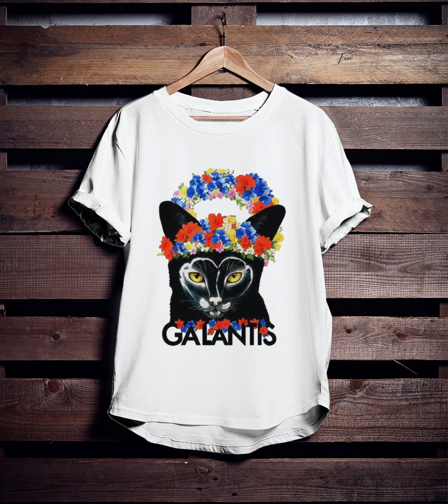 Midsommer Galantis Cat Floral Festival Headpiece T-Shirt