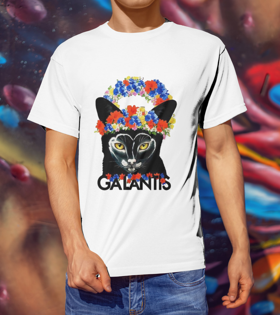 Midsommer Galantis Cat Floral Festival Headpiece T-Shirt