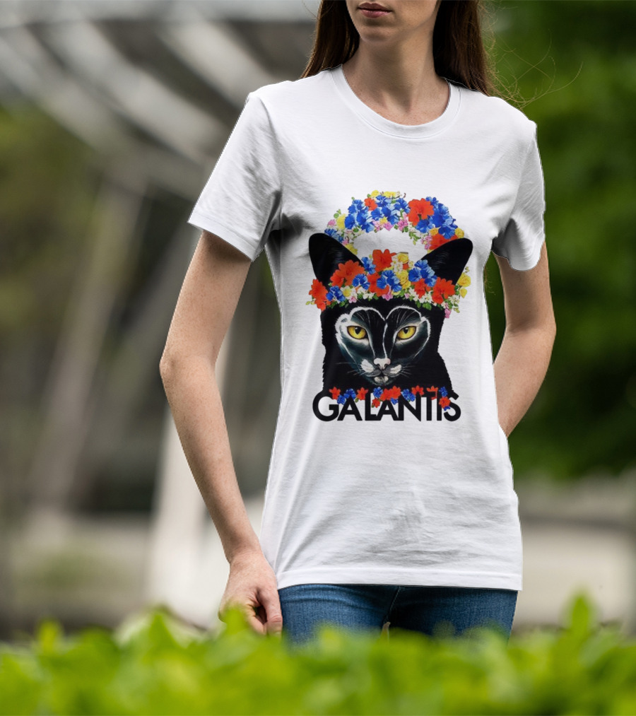 Midsommer Galantis Cat Floral Festival Headpiece T-Shirt
