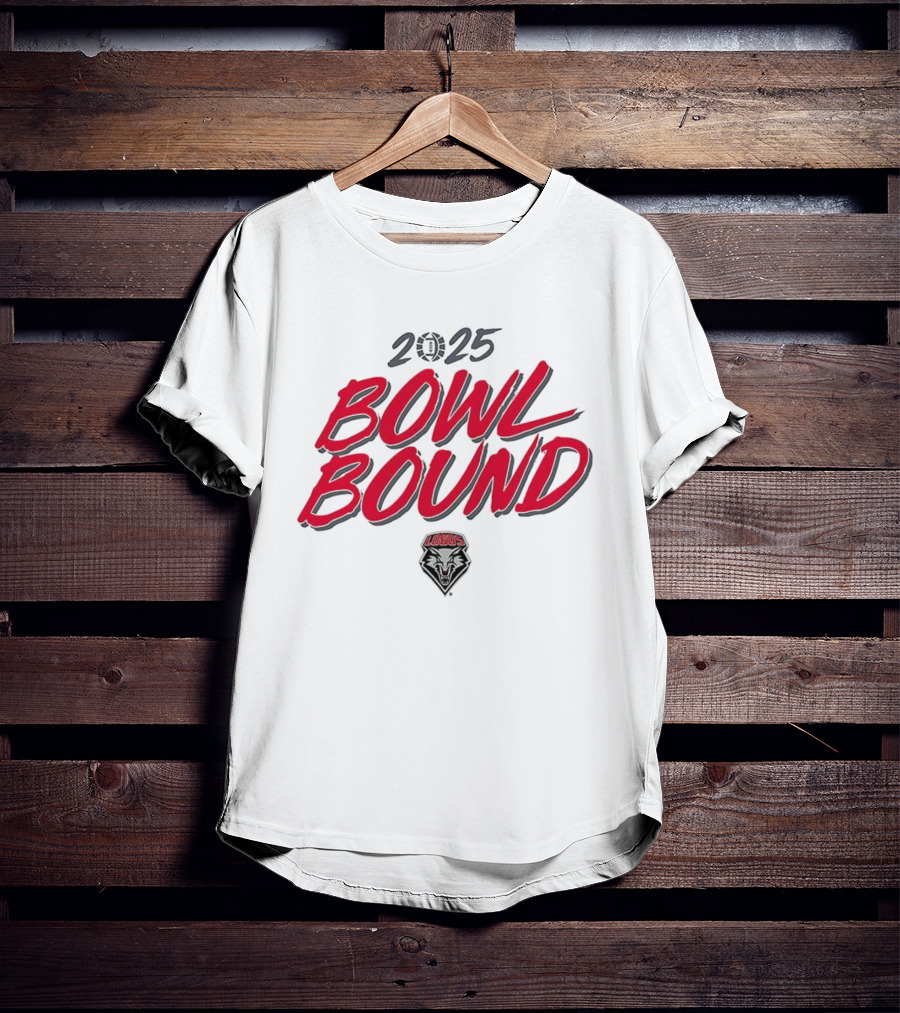 2025 Bowl Bound New Mexico Lobos Football T-Shirt