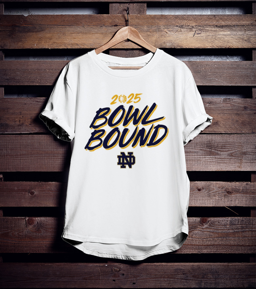 Notre Dame ND 2025 Bowl Bound Football T-Shirt