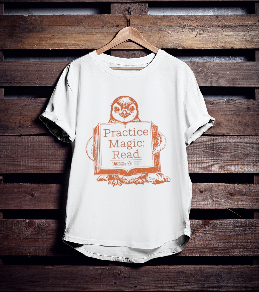 Penguin Holding Book Practice Magic Read T-Shirt