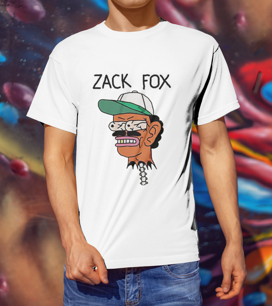 Zack Fox Bug-Eyed Head With Cap And Spinal Detail T-Shirt