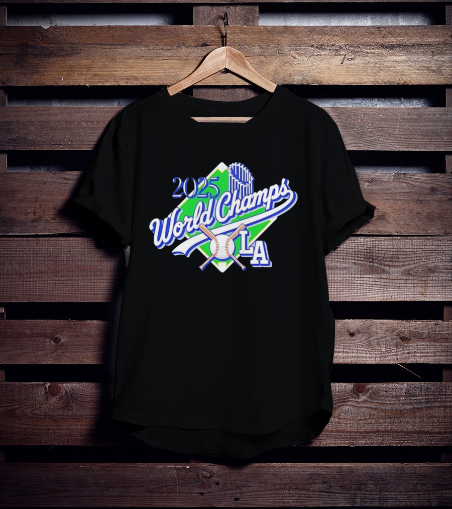 2025 World Champs LA Baseball Victory T-Shirt