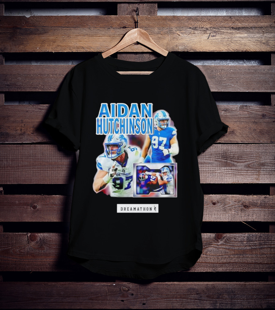 Aidan Hutchinson 97 Detroit Lions NFL Dreamathon T-Shirt