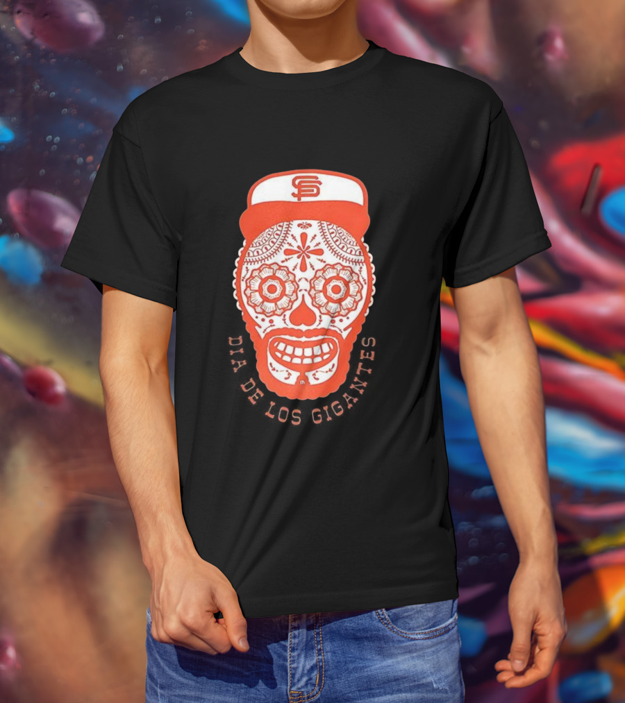 Dia De Los Gigantes San Francisco Skull Cap MLB Celebration T-Shirt