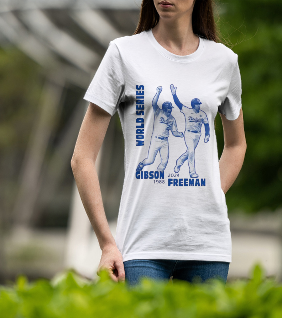 World Series Dodgers Gibson 1988 Freeman 2024 T-Shirt
