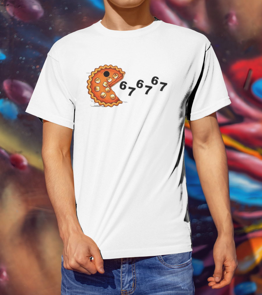 Pacman Pumpkin Pie Eating Ghosts Happy Fall Meme 67 T-Shirt