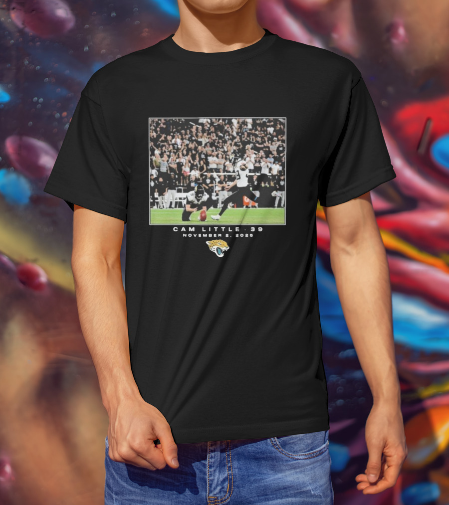 Cam Little 39 November 2 2025 Jacksonville Jaguars NFL Week 8 T-Shirt