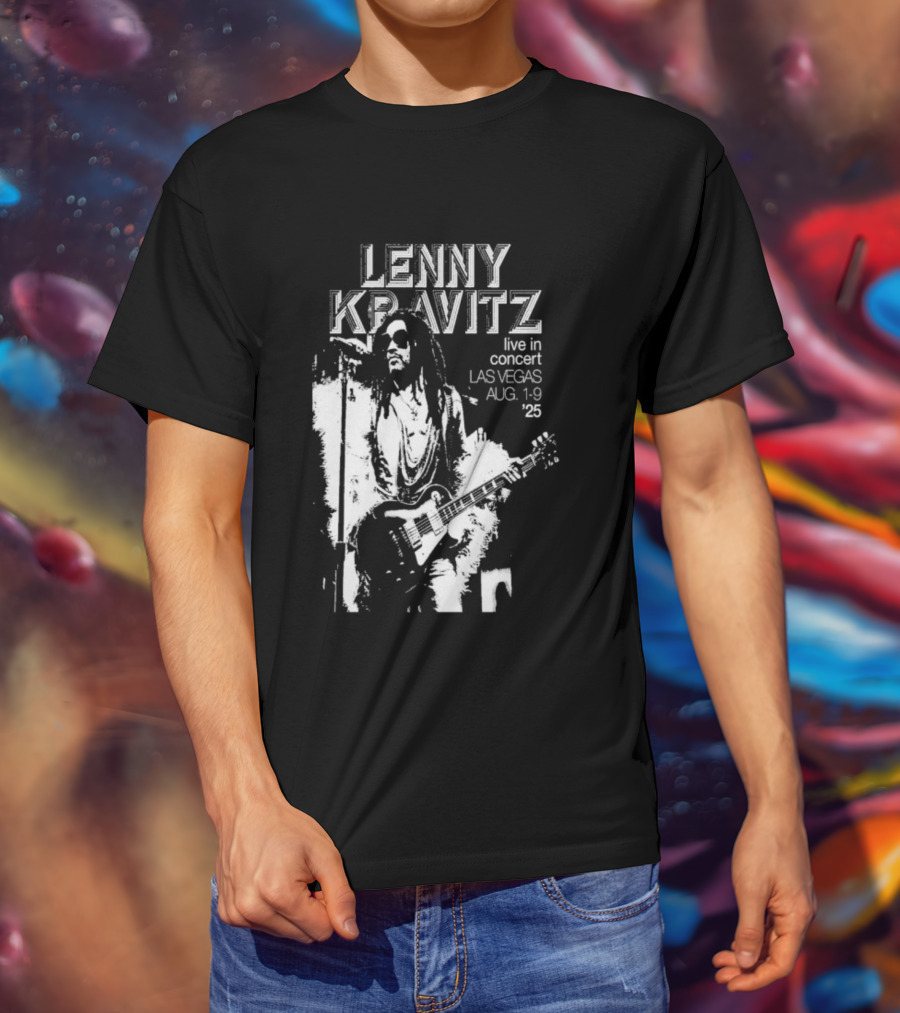 Lenny Kravitz Live In Concert Las Vegas Aug 10 2025 Tour T-Shirt