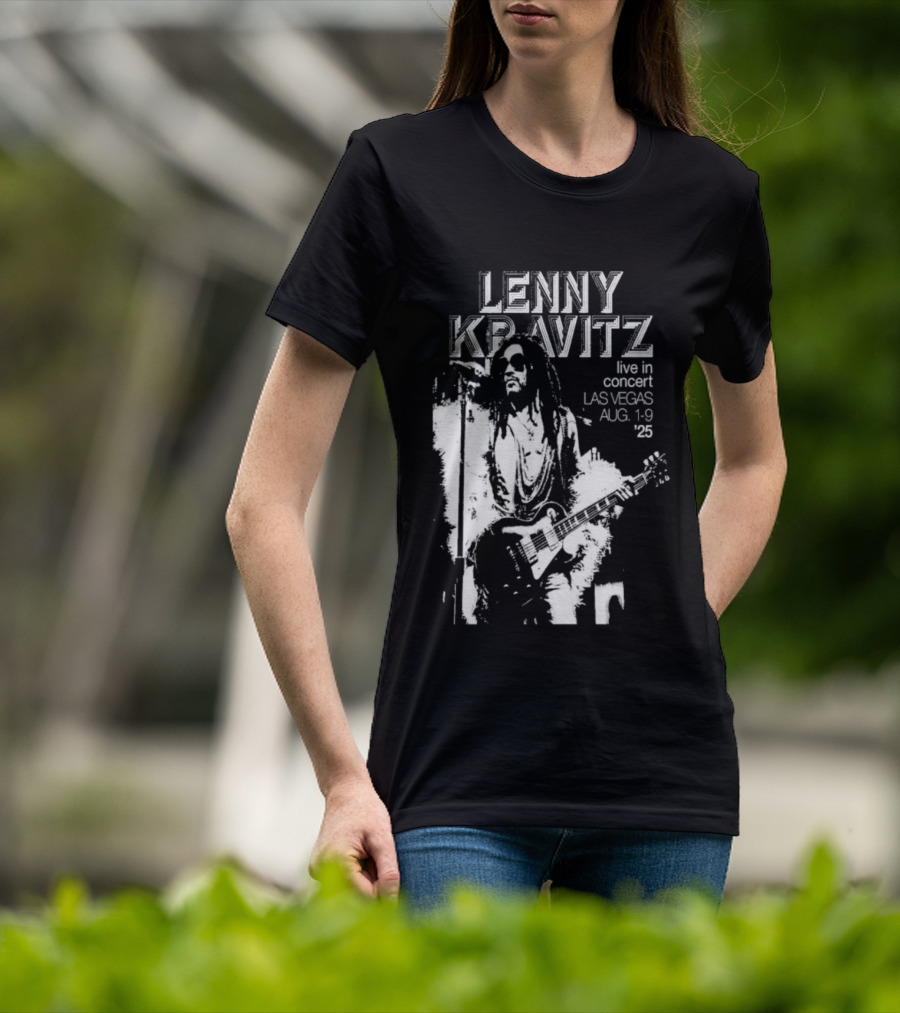 Lenny Kravitz Live In Concert Las Vegas Aug 10 2025 Tour T-Shirt
