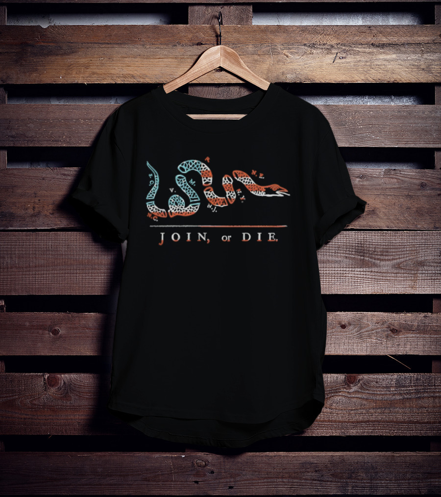 Join Or Die Patriotic Snake Flag T-Shirt
