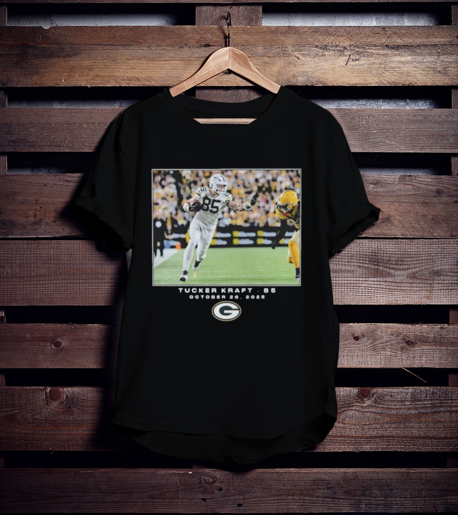 Tucker Kraft 85 Green Bay Packers NFL October 26 2025 Week 8 T-Shirt