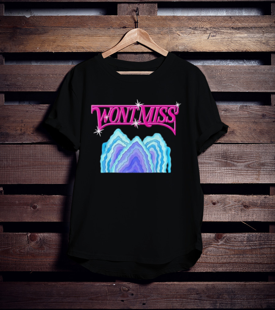 Won't Miss Blink Neon Mountain Waves T-Shirt