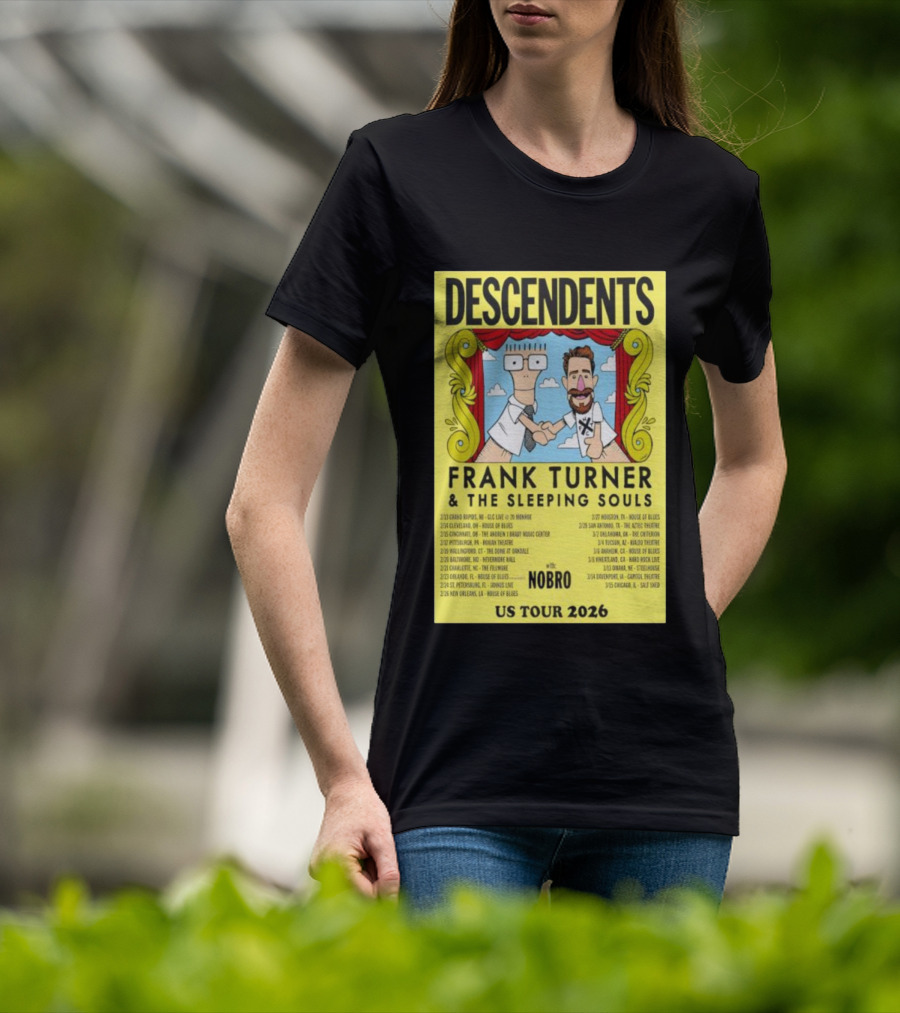 Descendents Frank Turner & The Sleeping Souls NOBRO US Tour 2026 With Concert Dates T-Shirt
