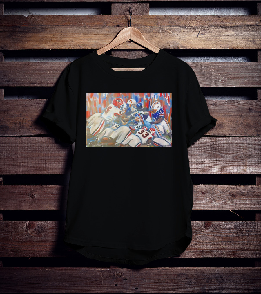 Georgia Vs Auburn Historic Gridiron Clash Power Passion And Glory In American Football Battle T-Shirt
