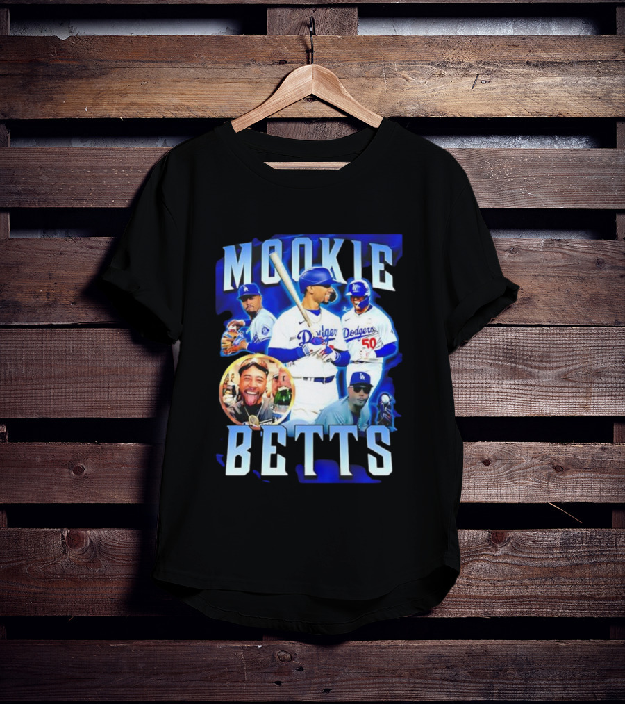 Mookie Betts LA Dodgers Player Collage T-Shirt