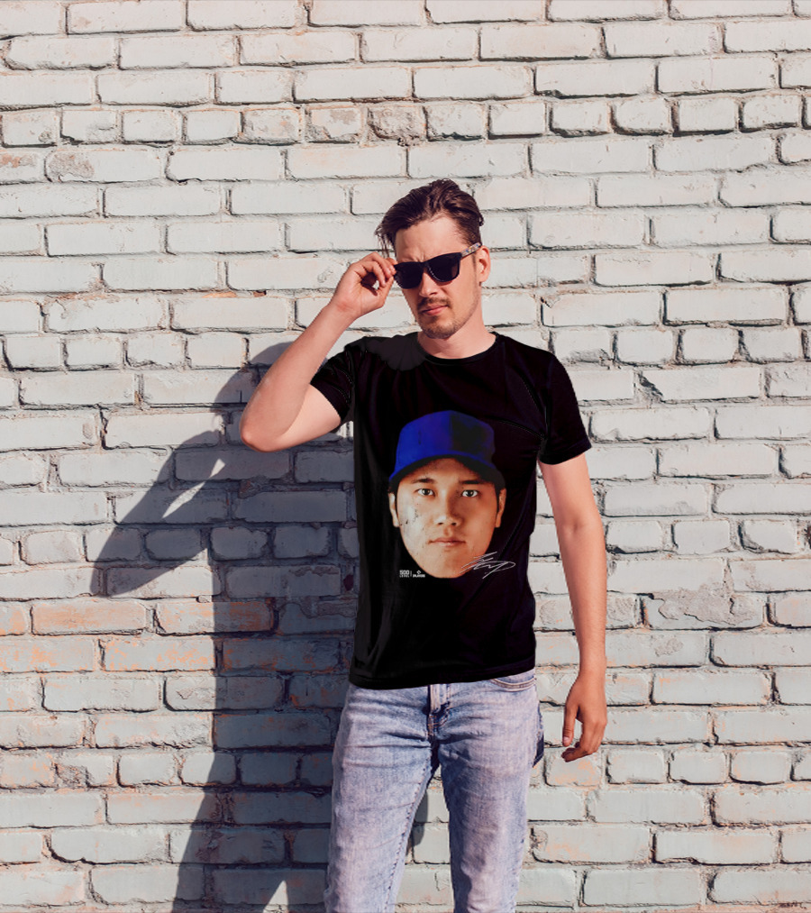 Shohei Ohtani Los Angeles Vintage Head Signature T-Shirt