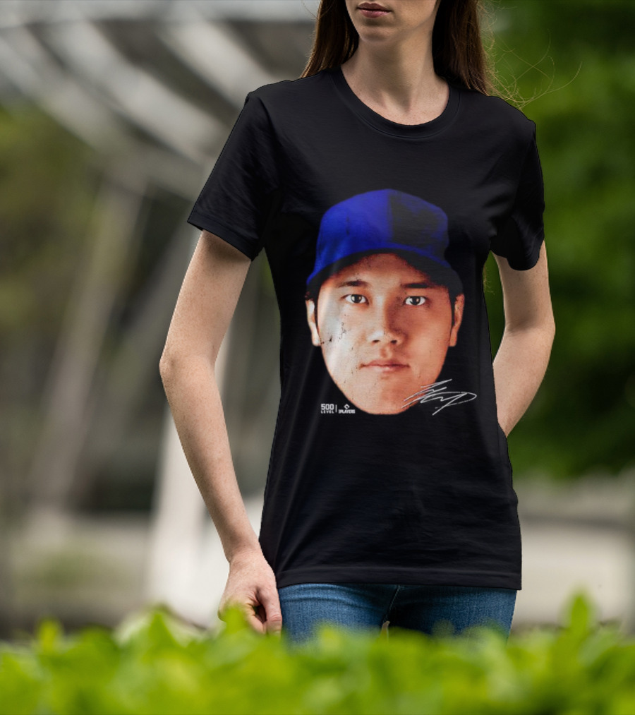 Shohei Ohtani Los Angeles Vintage Head Signature T-Shirt