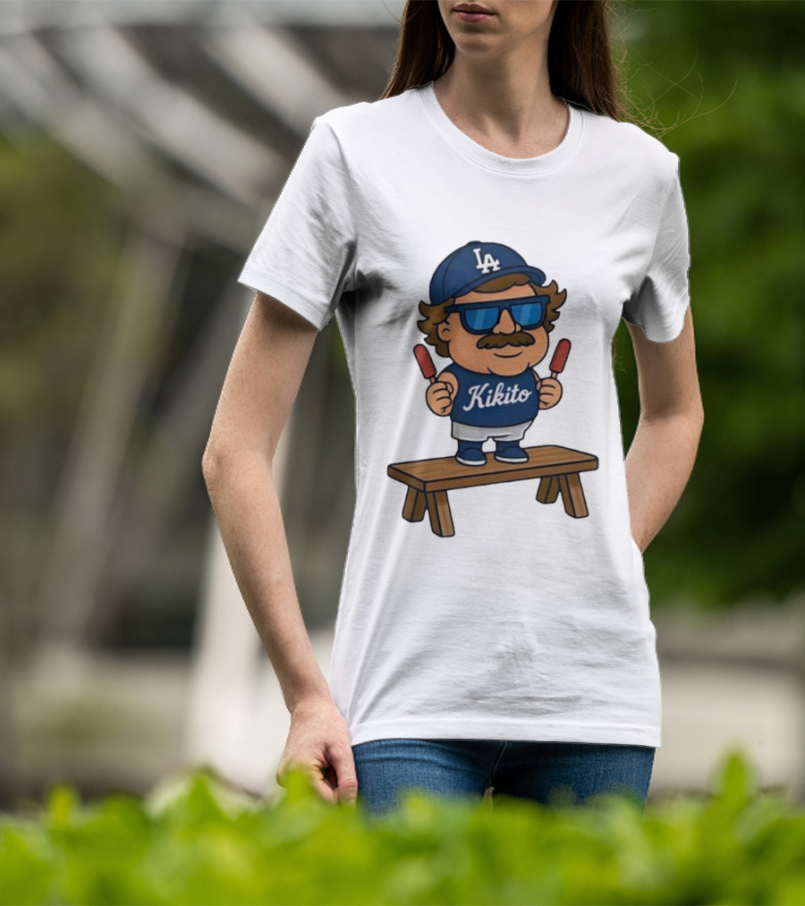 Kikito Popsicles LA Cap Character With Sunglasses And Mustache T-Shirt