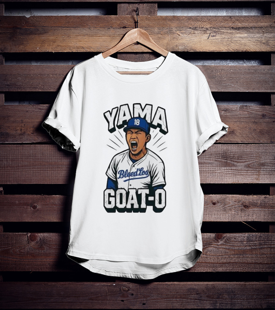Yama 18 Bleed Los Goat-O Baseball Player T-Shirt