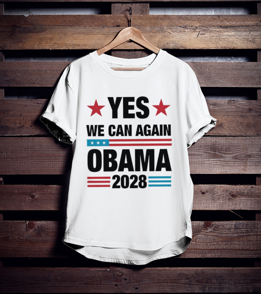Yes We Can Again Obama 2028 Political Campaign T-Shirt