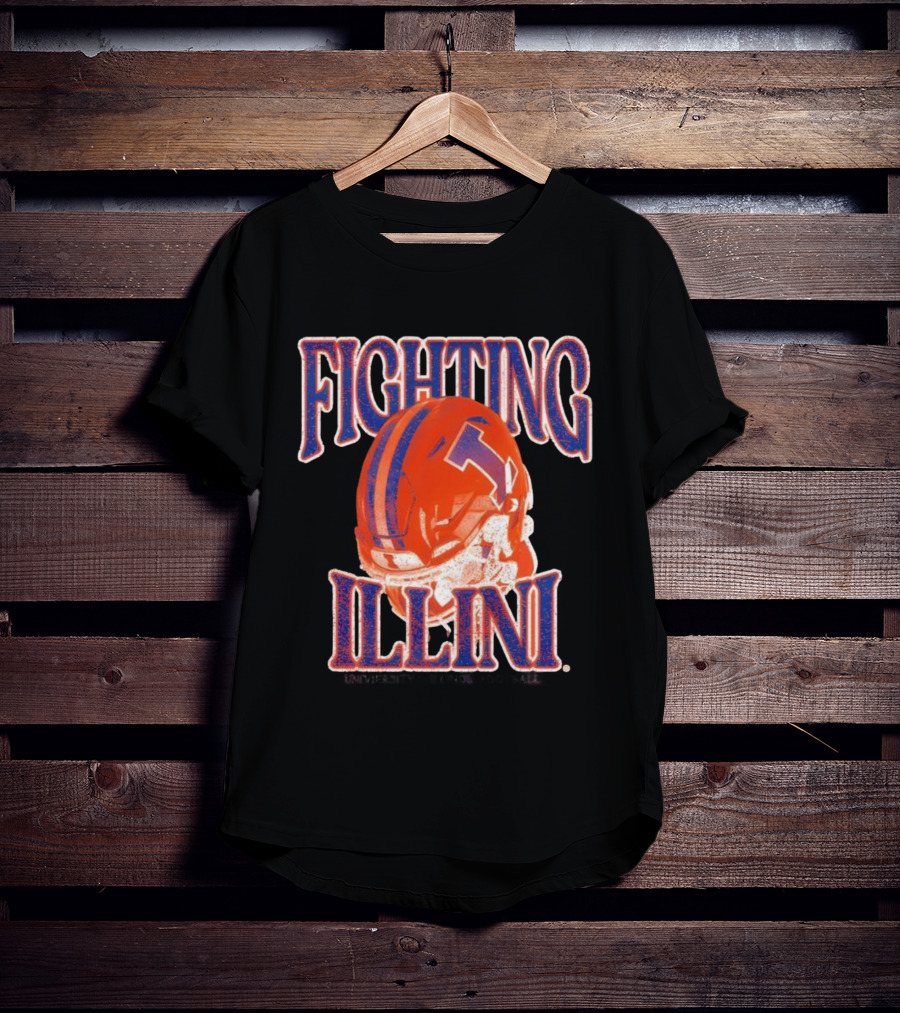 Fighting Illini Football Helmet Classic Design T-Shirt