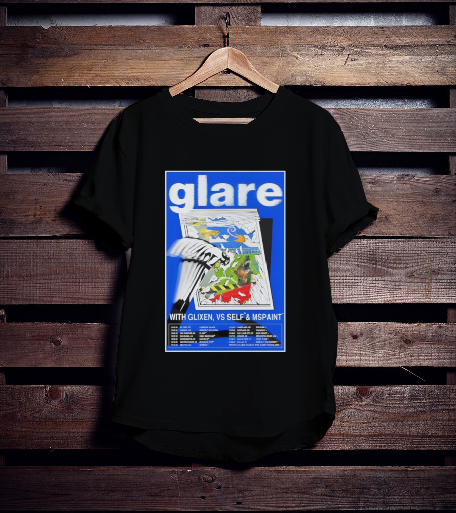 Glare Tour December 2025 With Glixen VS Self MSPAINT Concert Dates T-Shirt