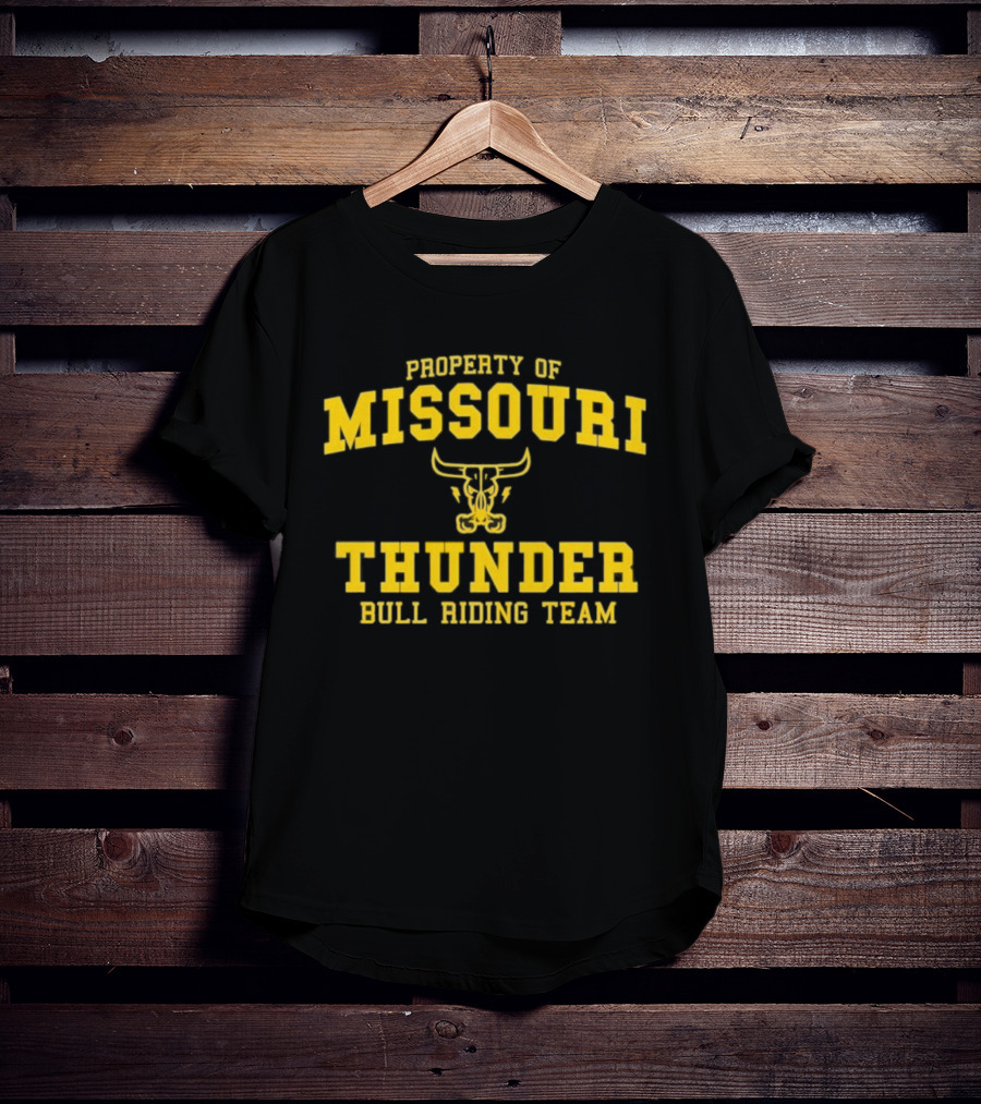 Property Of Missouri Thunder Bull Riding Team T-Shirt