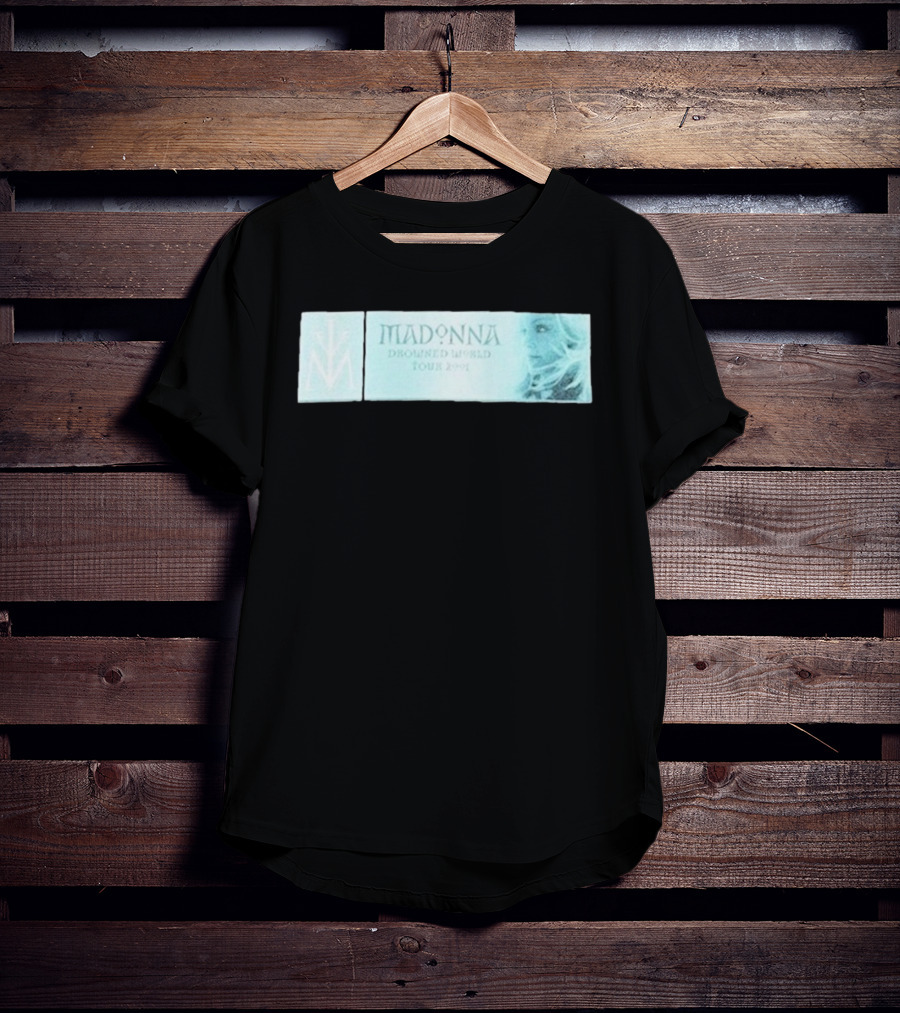 Madonna Drowned World Tour 2001 Blue Aesthetic Album Art T-Shirt